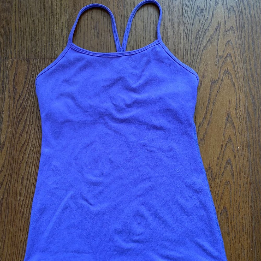 Lululemon lavender Y back tank with built in bra